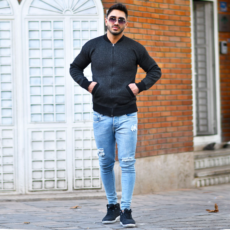 سوئیشرت بافت مردانه مدل Carlo