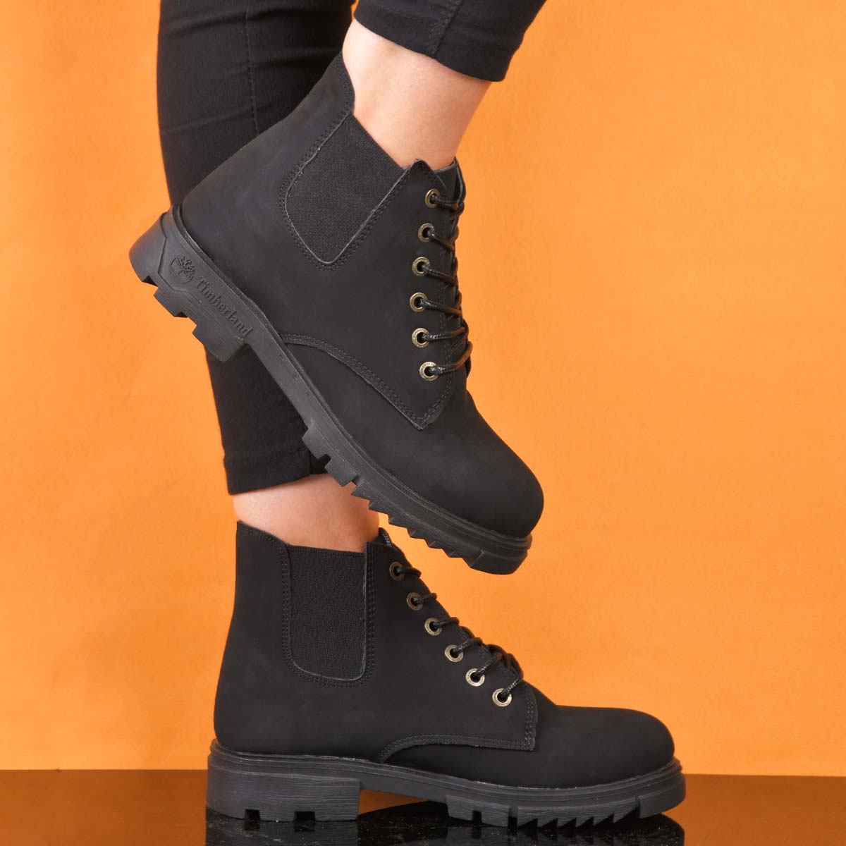 نيم بوت دخترانه مشكي مدل Setare