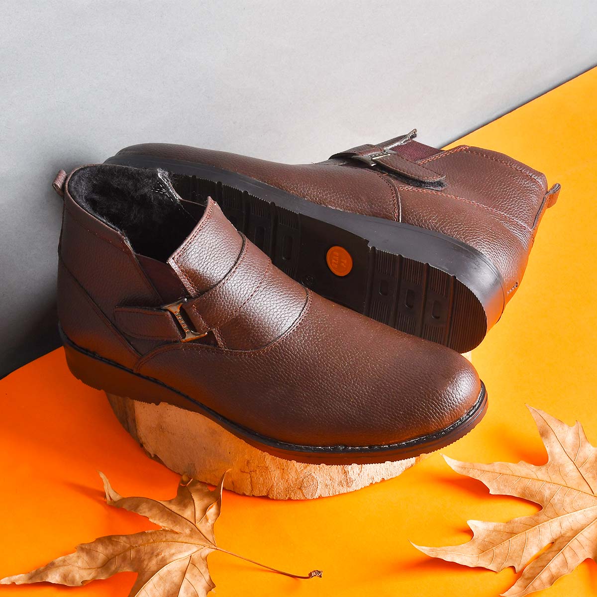 نیم بوت چرم مردانه مدل aryamehr