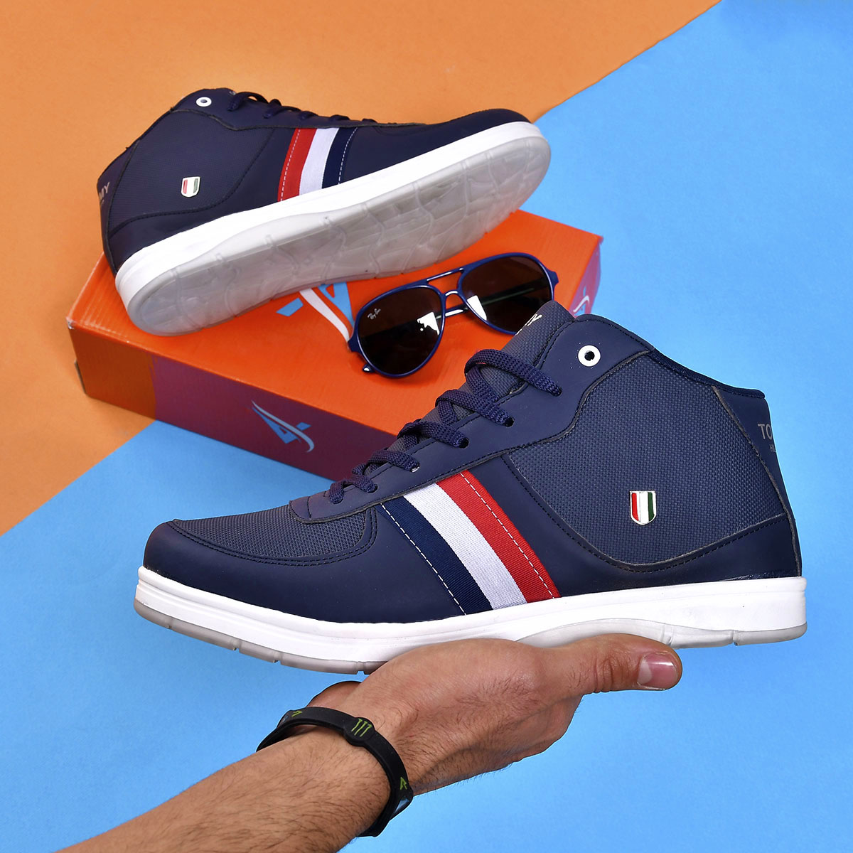 كفش ساقدار مردانه tommy سرمه اي مدل nersi