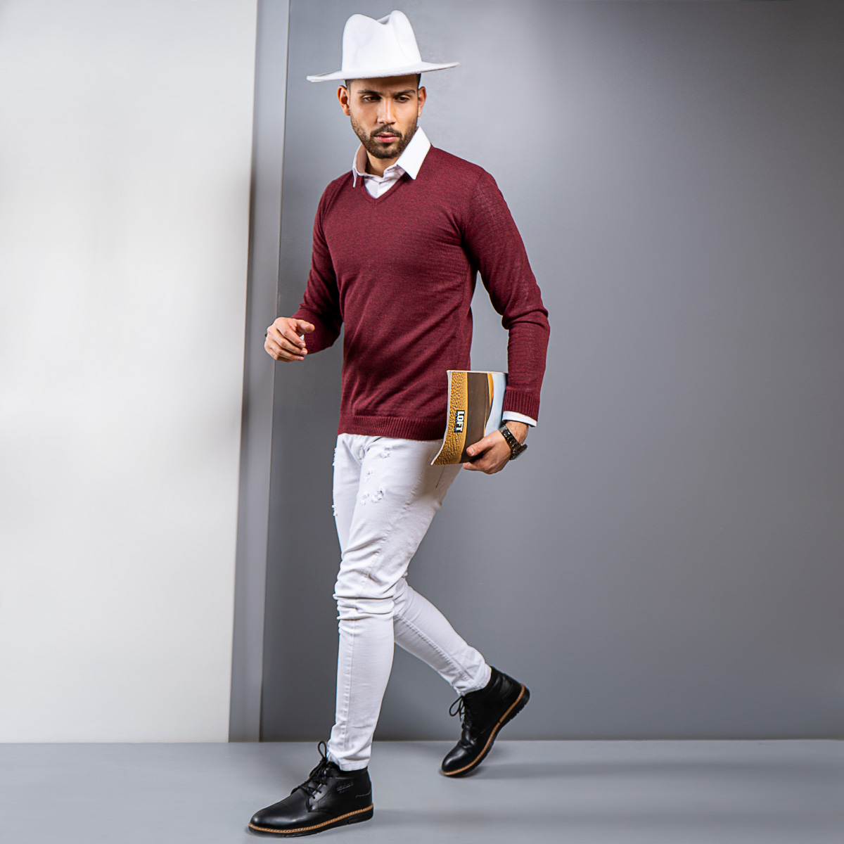 پلیور بافت مردانه مدل Nakisa