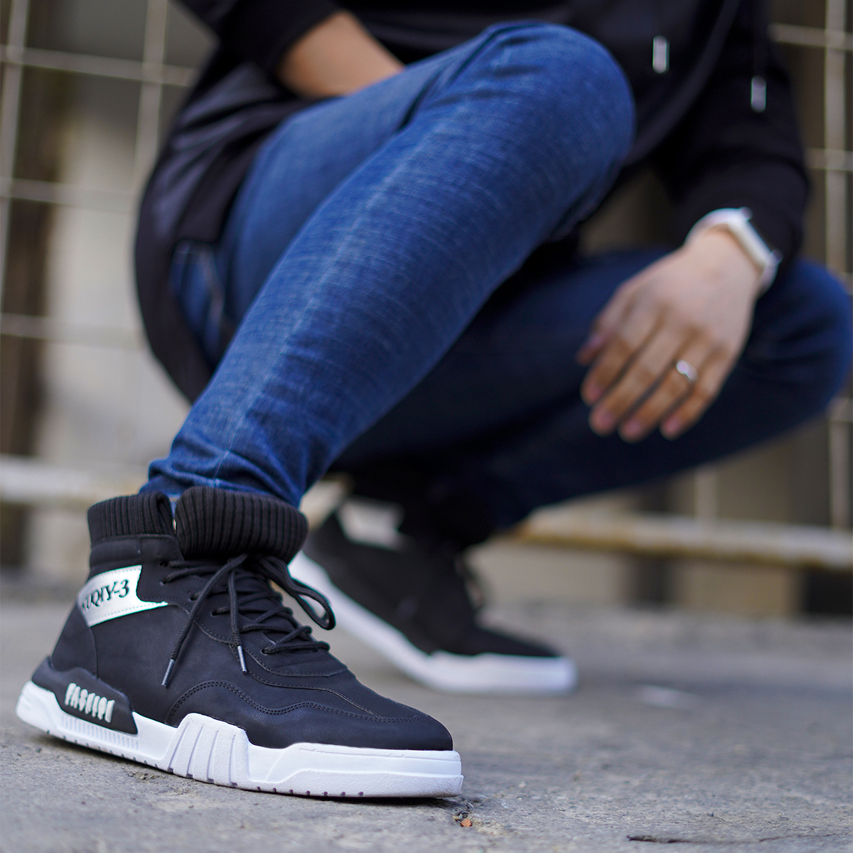 كفش ساقدارمردانه مشكي مدل Kubaa