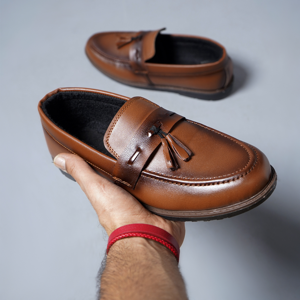 كفش كالج قهوه اي مردانه مدل Parker