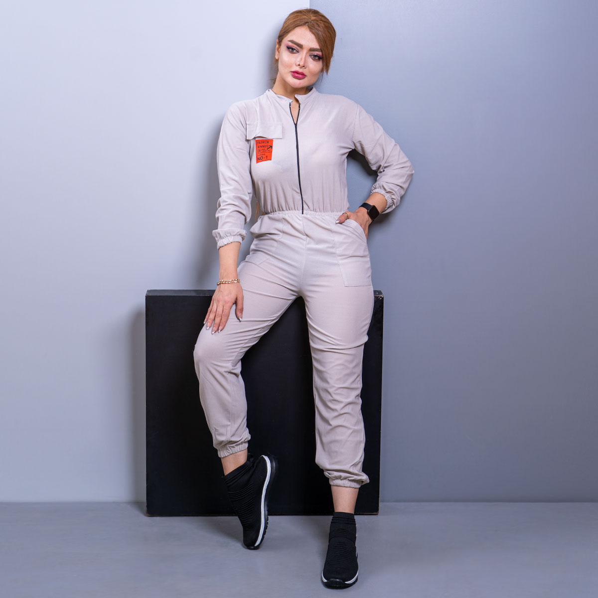 اورال زنانه ahana رنگ طوسی روشن