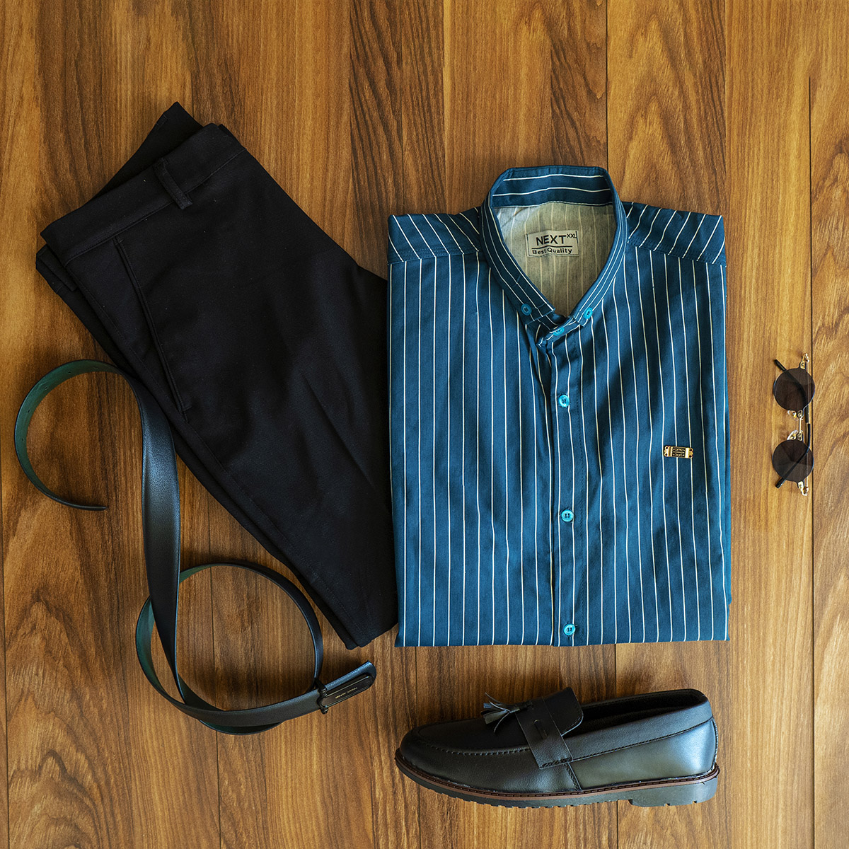 پيراهن مردانه رنگ سبز مدل Nelson