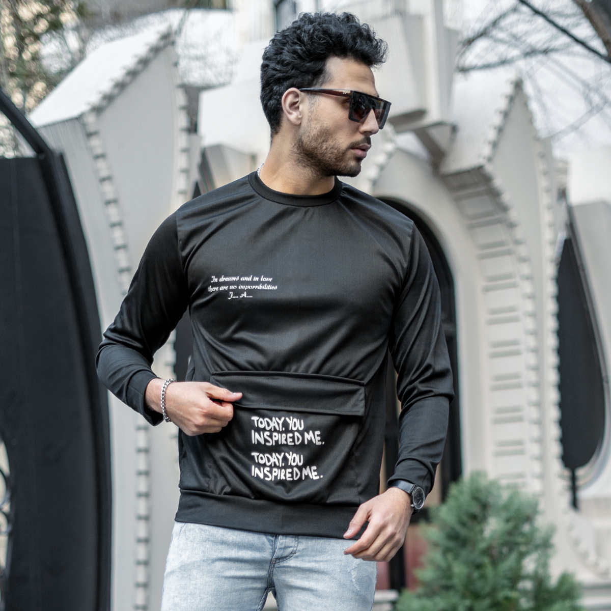 تیشرت استین بلند مردانه مدل Hemil