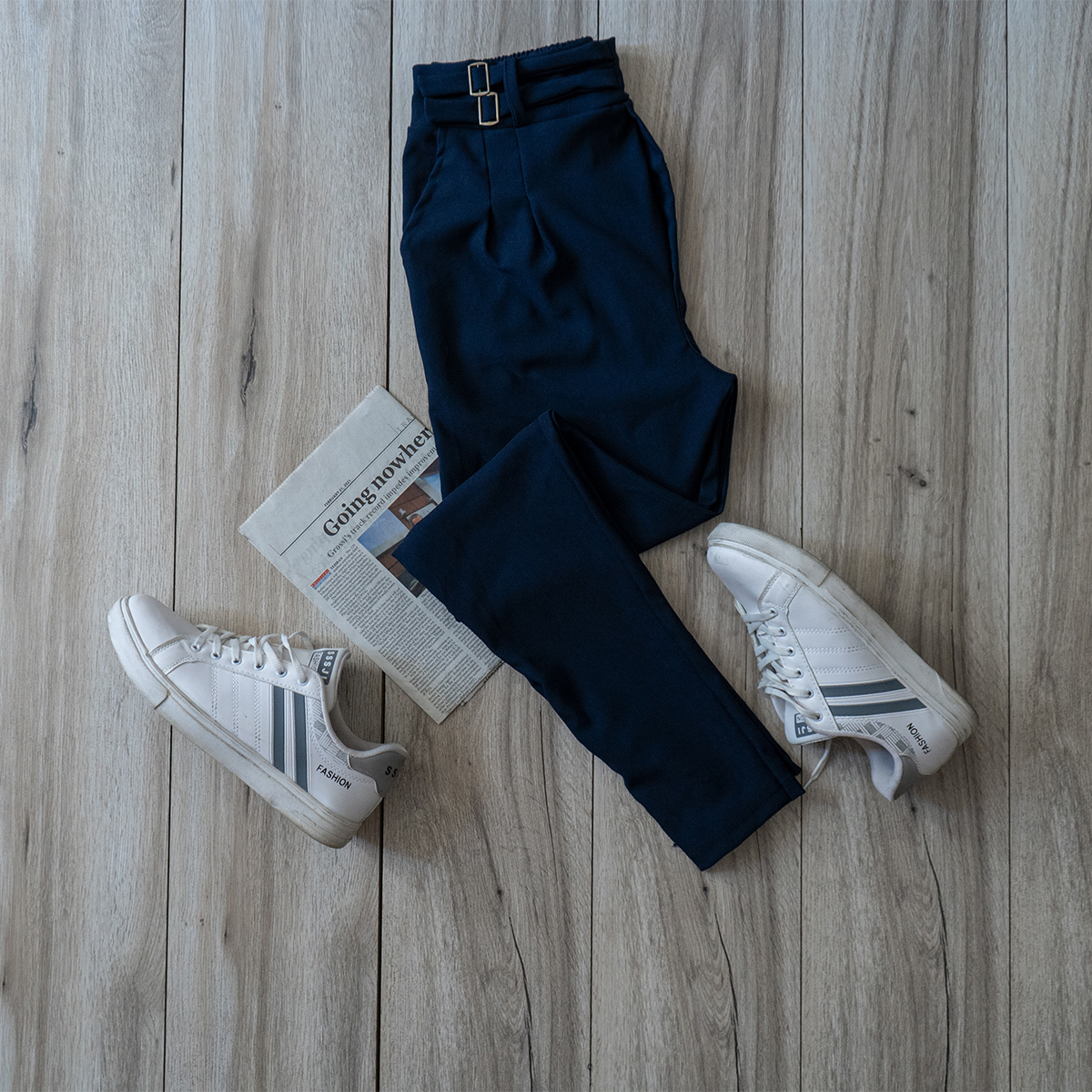 شلوار اسلش دو سکگ سرمه ای مردانه مدل Migel