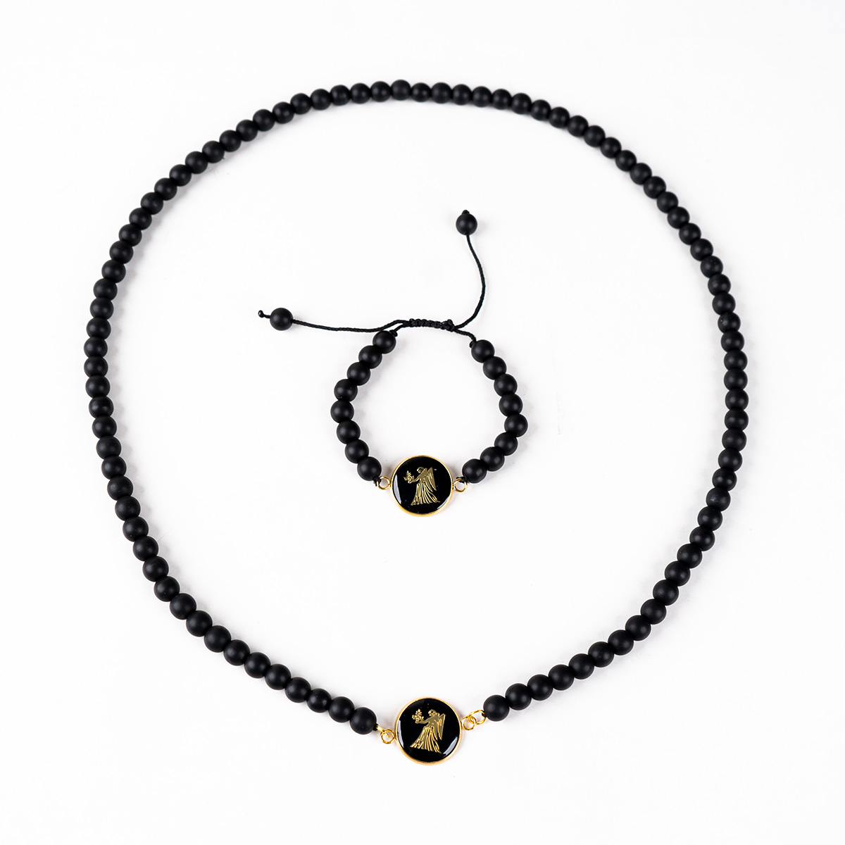 نیم ست مهره ای مشکی مدل Shahrivar