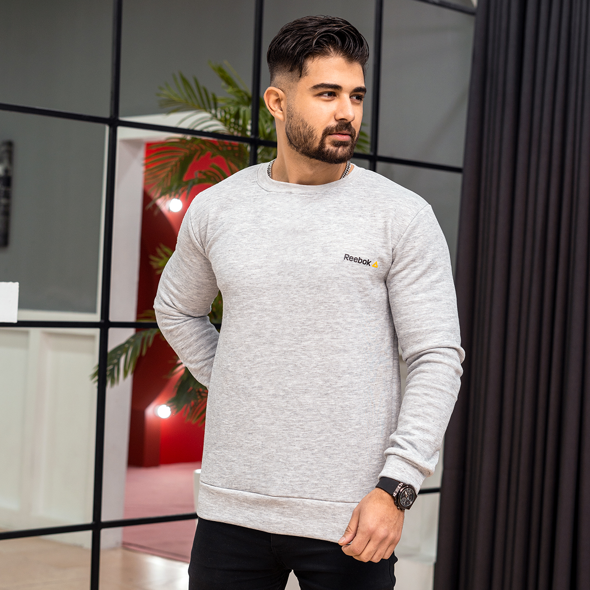 دورس ریبوک طوسی مردانه مدل Ashkan