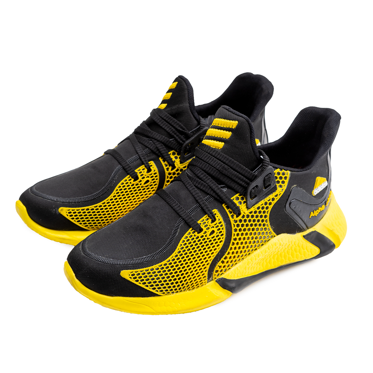 کفش ورزشی مردانه مشکی زرد مدل Arang