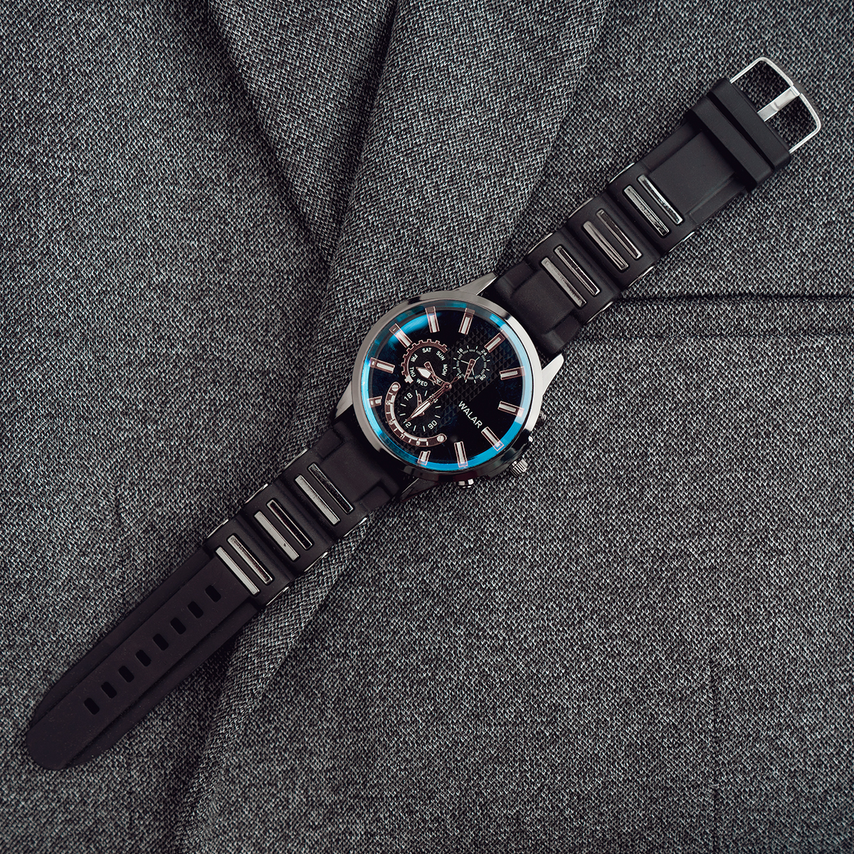 ساعت مردانه walar مشکی مدل A720
