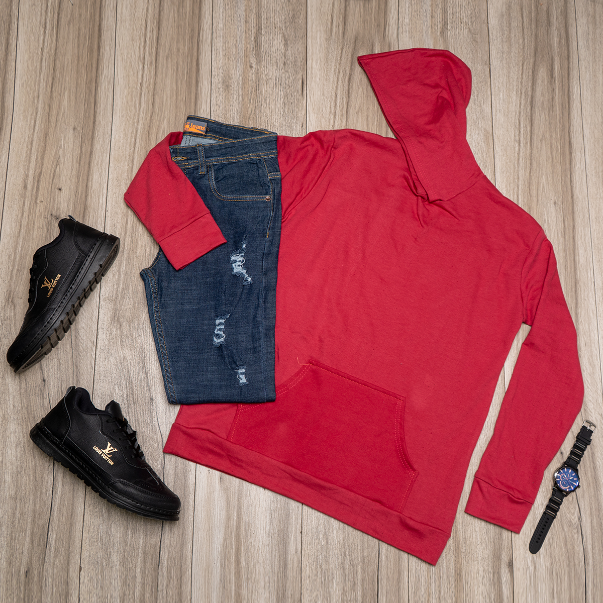 هودی مردانه قرمزمدل Ramtin