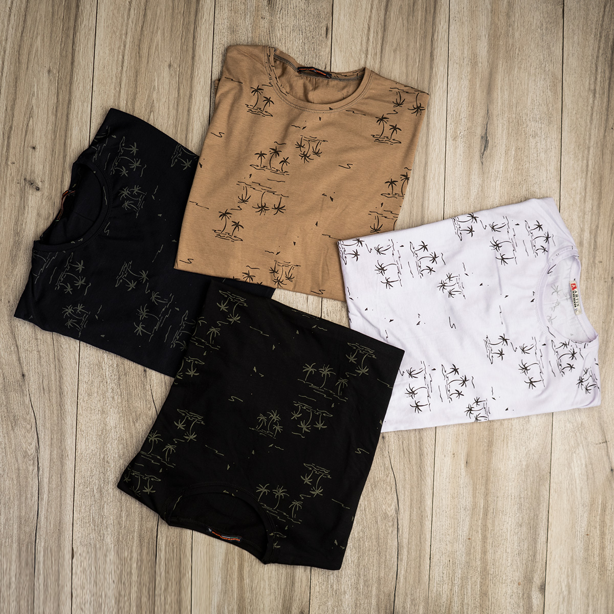 تیشرت هاوایی سفید مردانه مدل E99