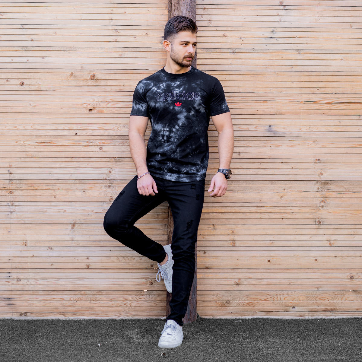 تیشرت ابرو بادی مشکی مردانه مدل Adidas