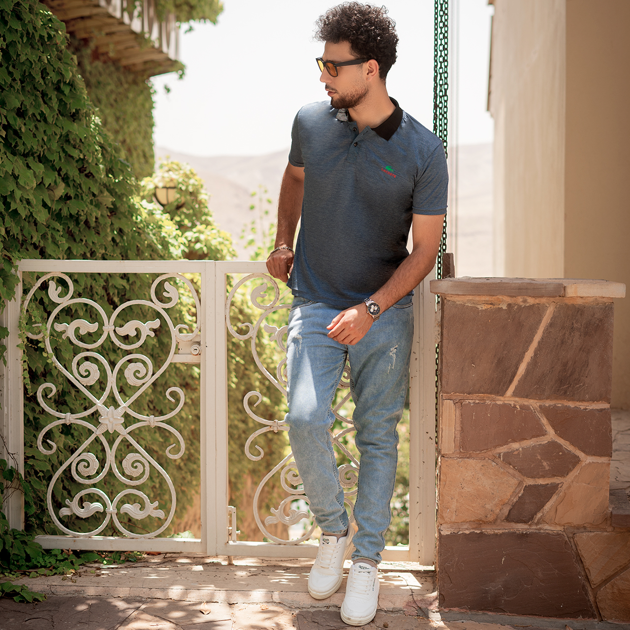 تیشرت مردانه ( مارک رندوم )سبز آبی مدل kapi