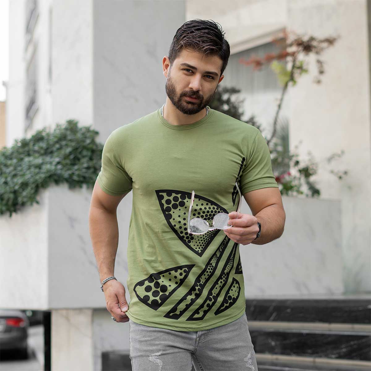 تیشرت آدیداس سبز مردانه مدل TIVAL