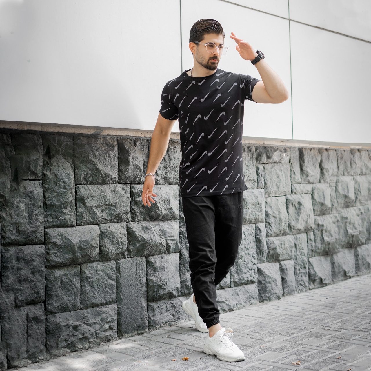 تیشرت نایک مشکی مردانه مدل omid