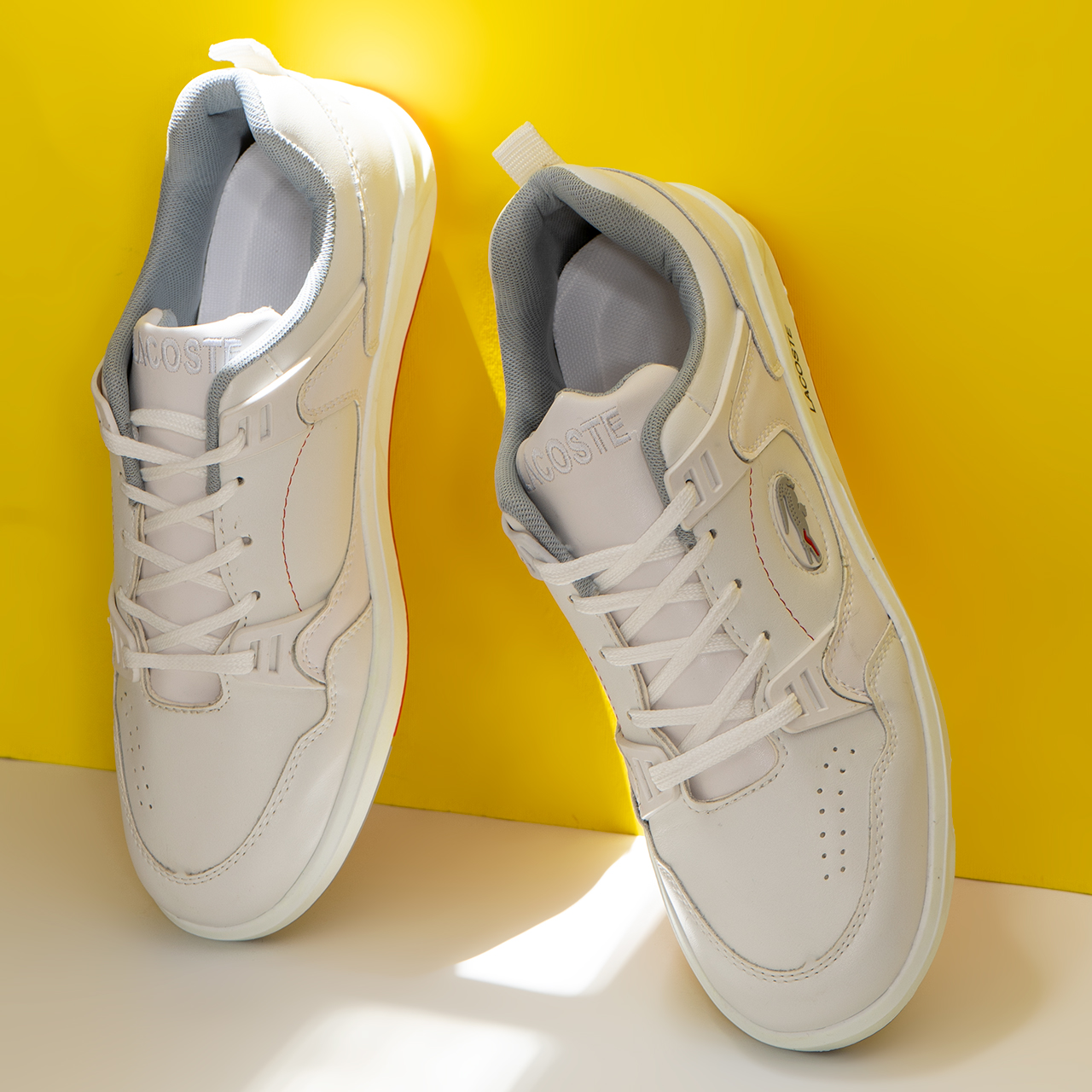 کفش تخت مردانه سفید Lacoste مدل G92