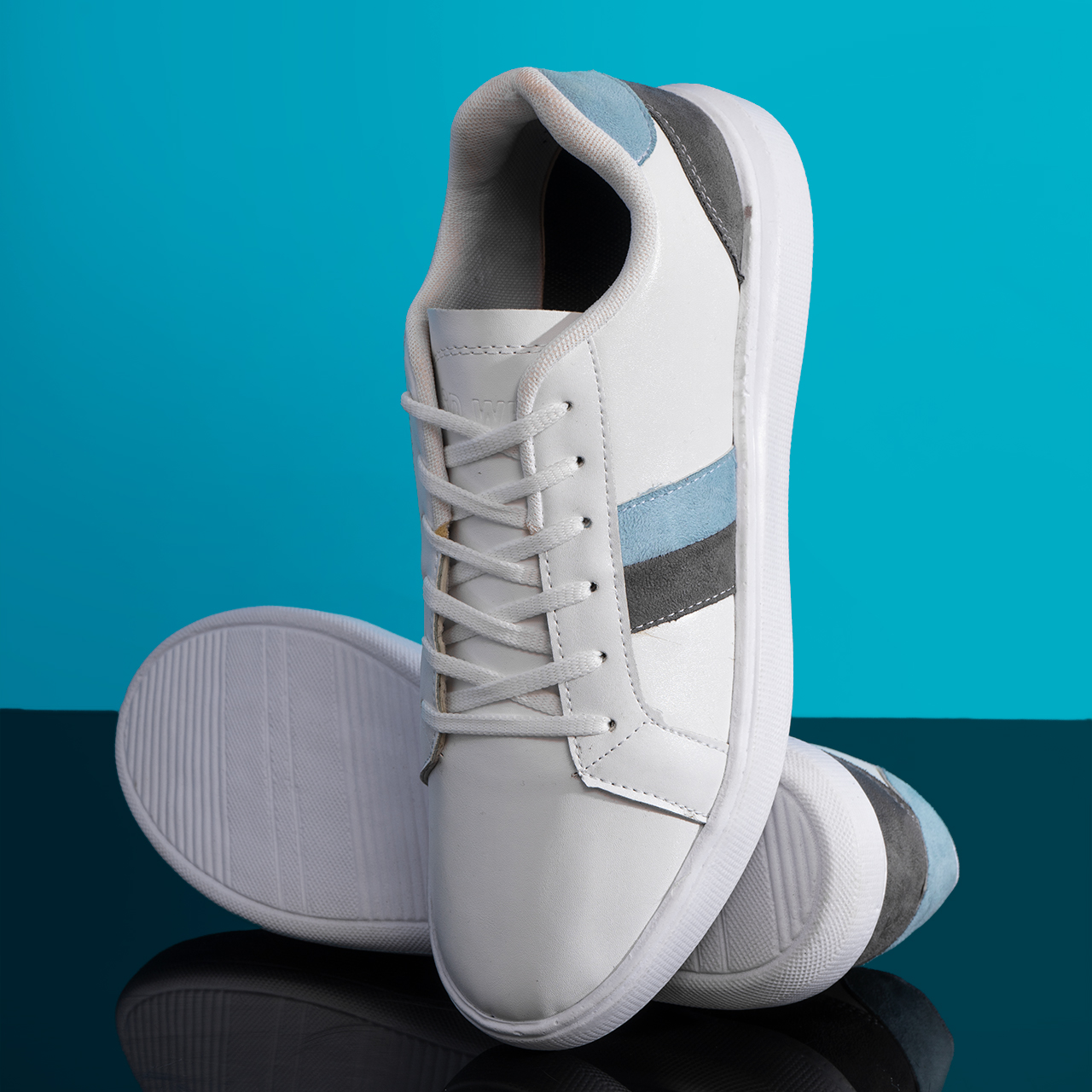 کفش تخت مردانه سفیدآبی مدل vensi