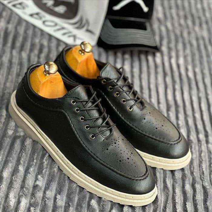 کفش تخت مشکی مردانه مدل G623