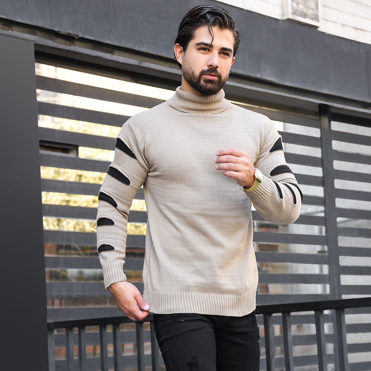 پلیوریقه اسکی کرم مشکی مردانه مدلQ10