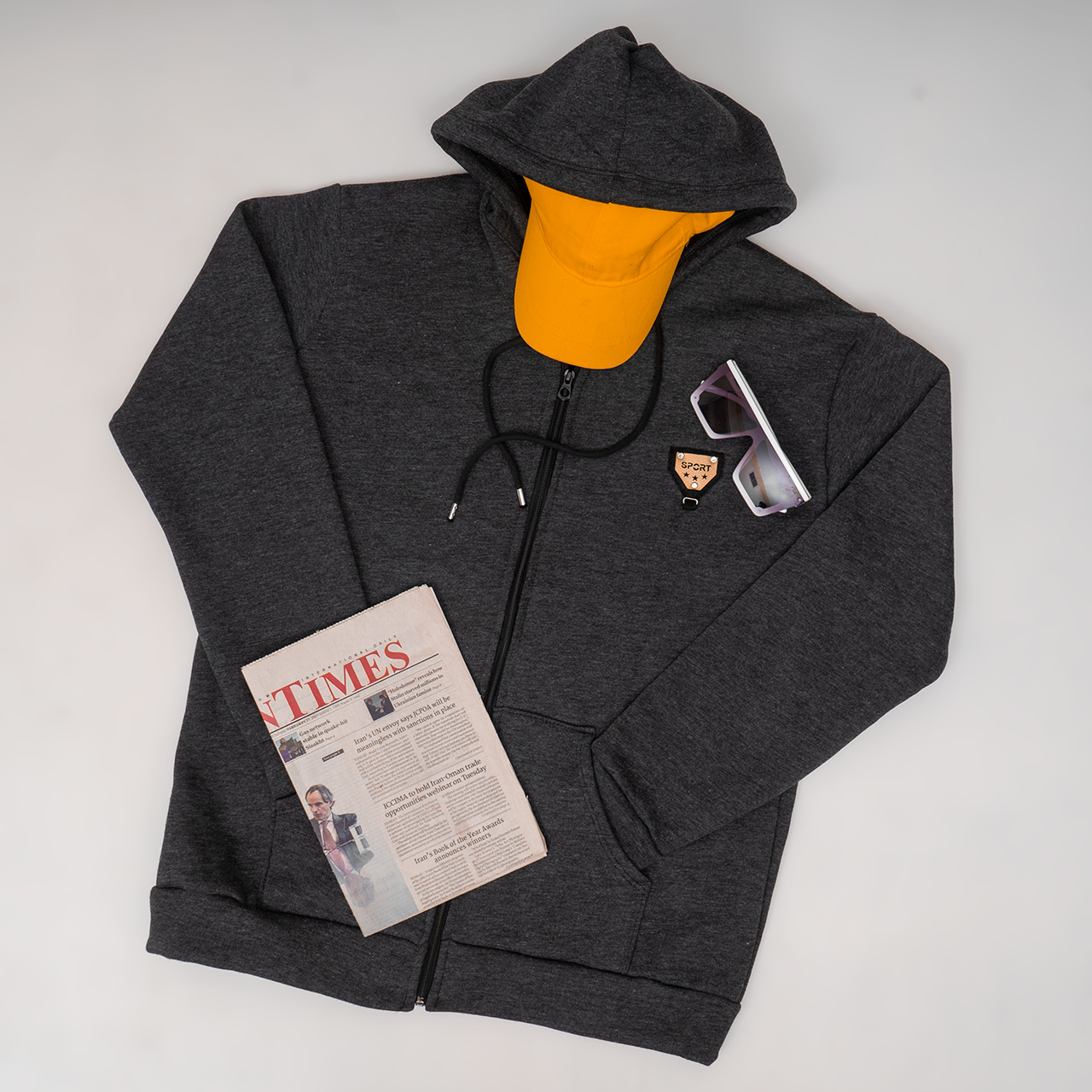 سوییشرت طوسی تیره Sport مردانه مدل T63