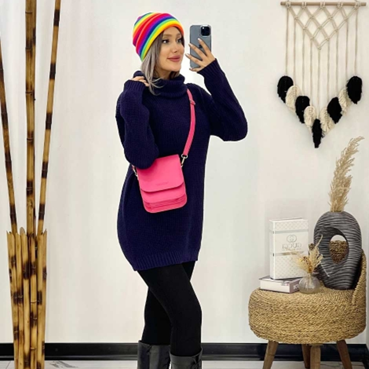 بافت دخترانه سرمه ای مدل elsa