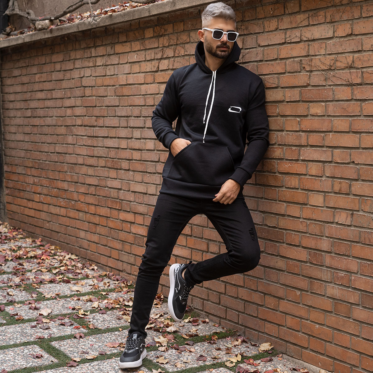 هودی مردانه نایک مشکی مدل Zanko