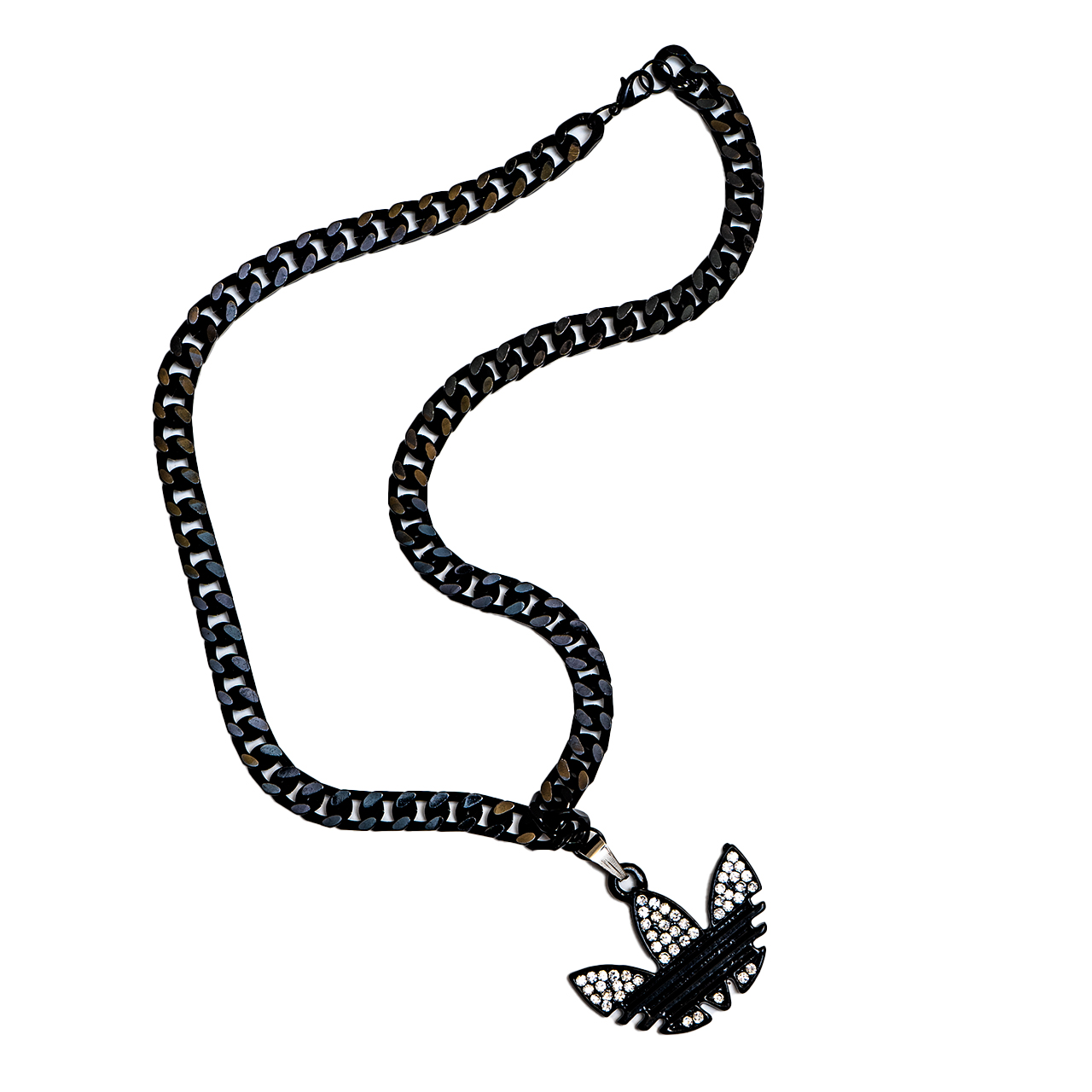 گردنبند آویز دار آدیداس مشکی مردانه مدل A40