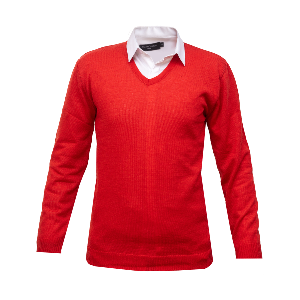 پلیوربافت یقه هفت قرمز مردانه مدل sorosh