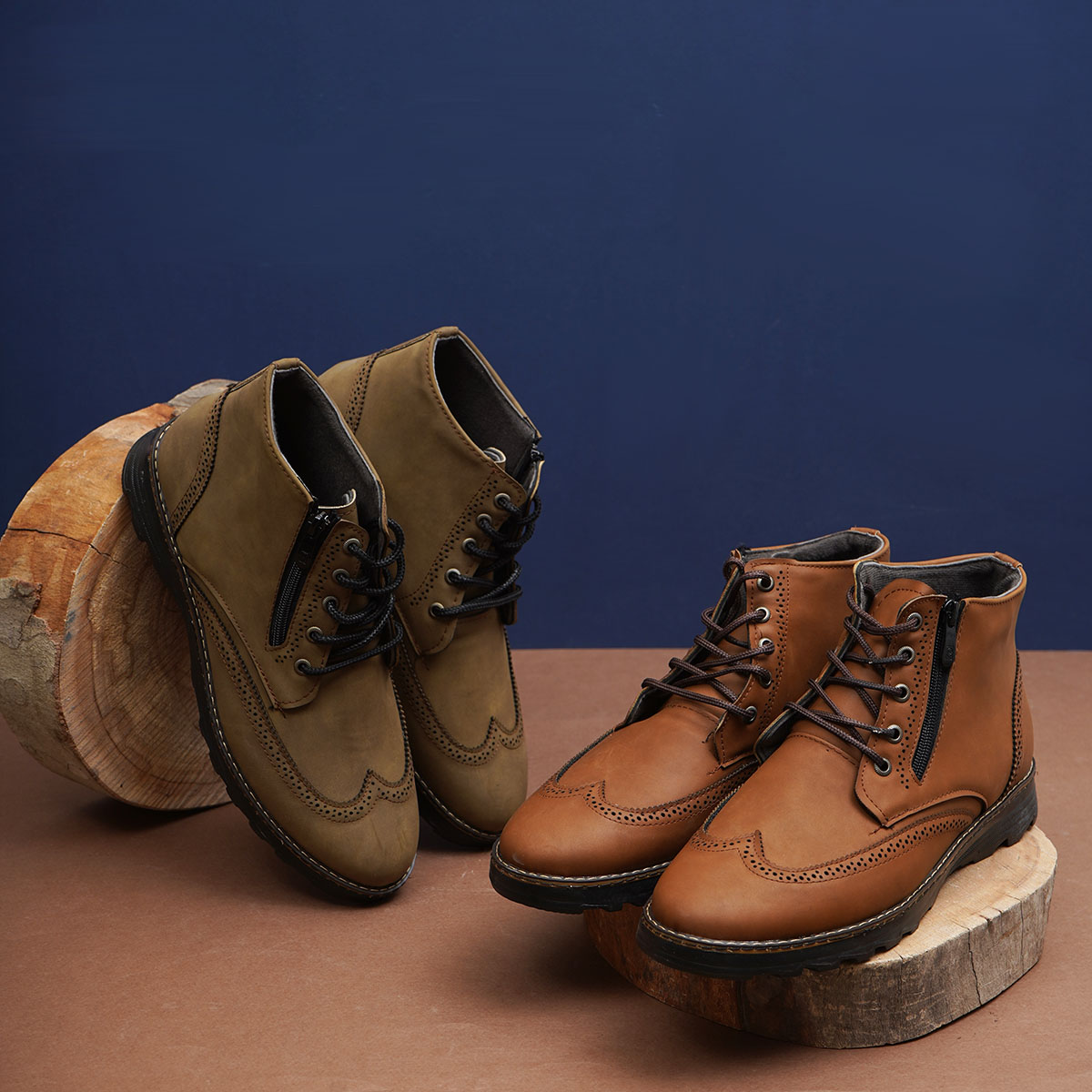 نیم بوت مردانه قهوه ای مدل Hirbod