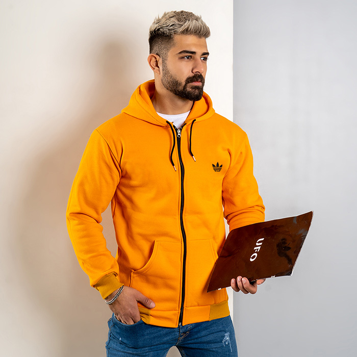 سوییشرت مردانه خردلی مدل Tirdad