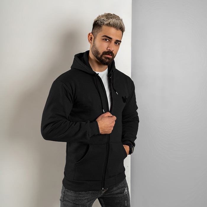 سوییشرت مردانه مشکی مدل Tirdad