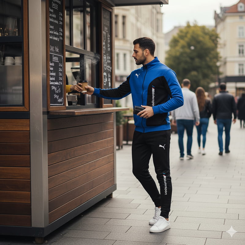 ست سوییشرت شلوار مردانه آبی مدل MotorSport