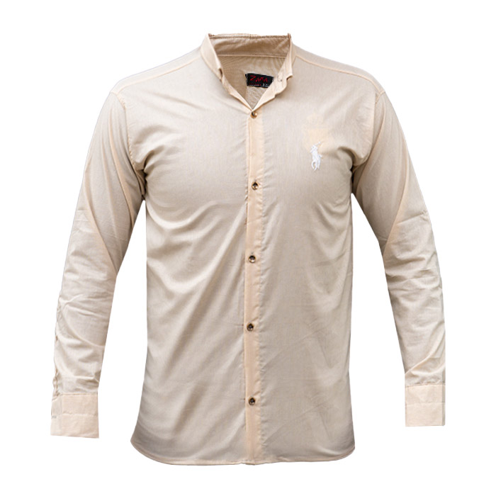 پیراهن مردانه راه راه کرم مدل VQ