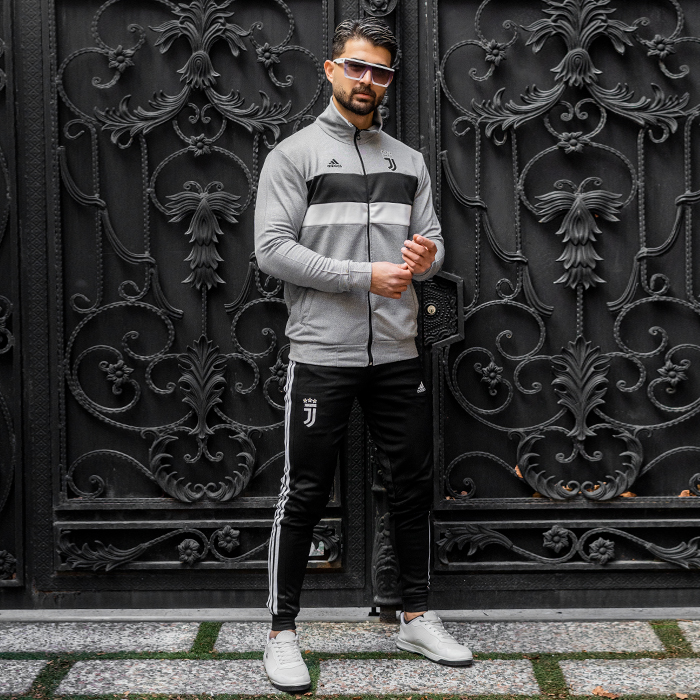 ست سوییشرت شلوار یوونتوس طوسی مردانه مدل Jeep