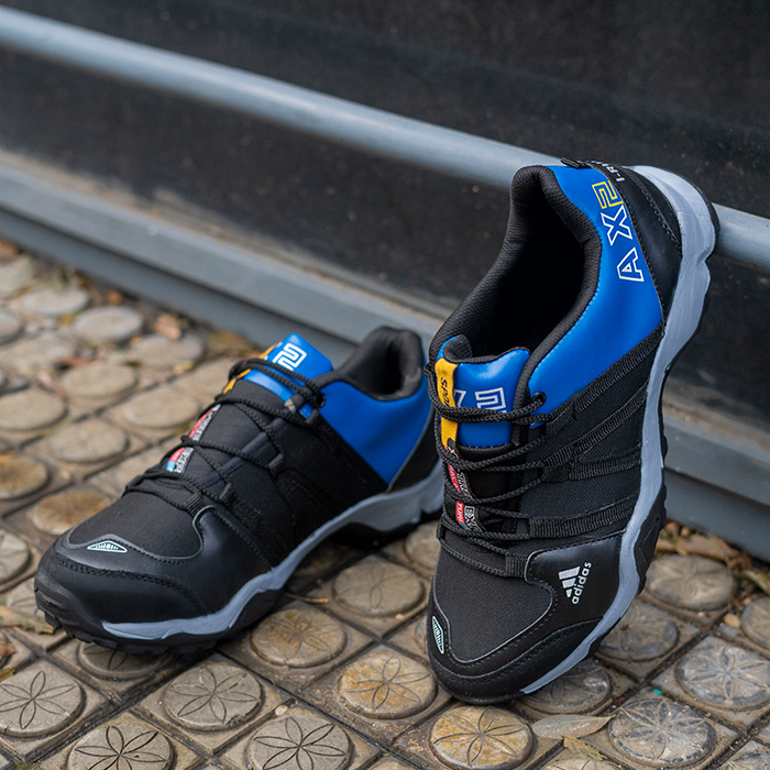 کفش ورزشی مردانه Adidas مشکی آبی مدل MIVA