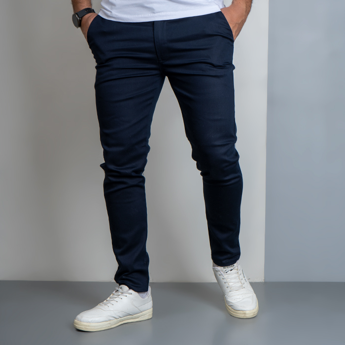 شلوار کتان سرمه ای مردانه مدل Gucci