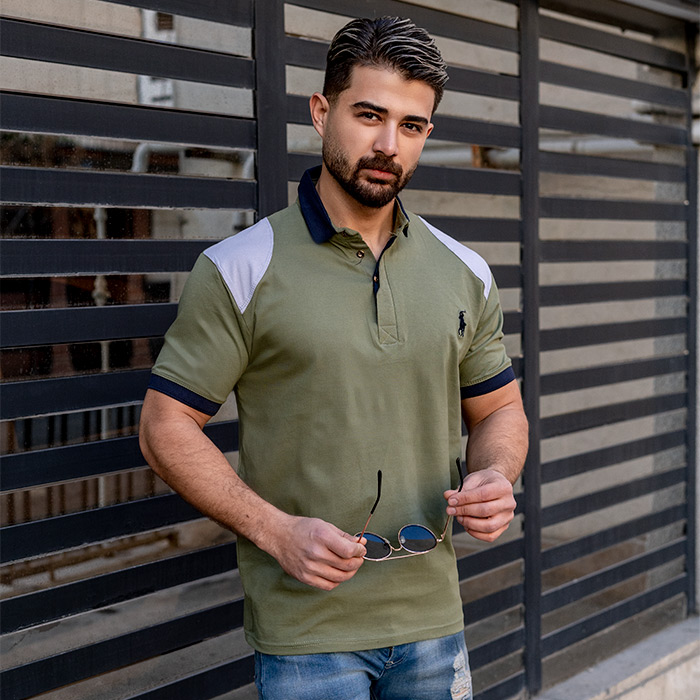 تیشرت Polo سبز مردانه مدل HAKO