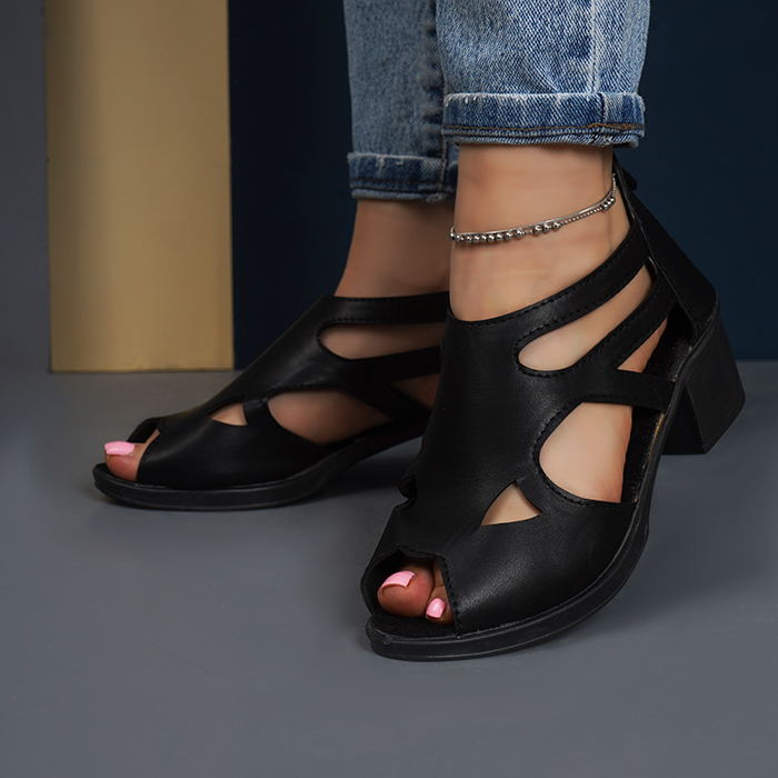 صندل زنانه مشکی مدل romana