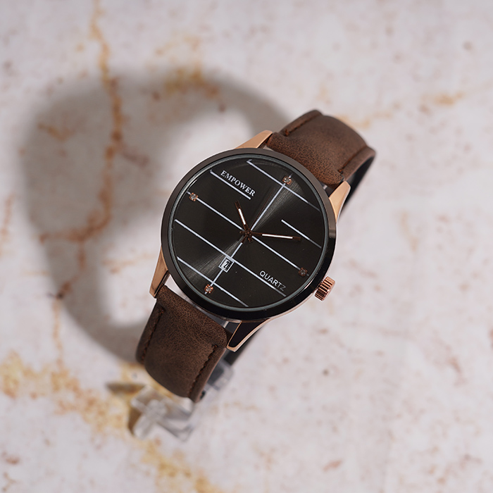 ساعت مچی قهوه ای empower مدل Quartz