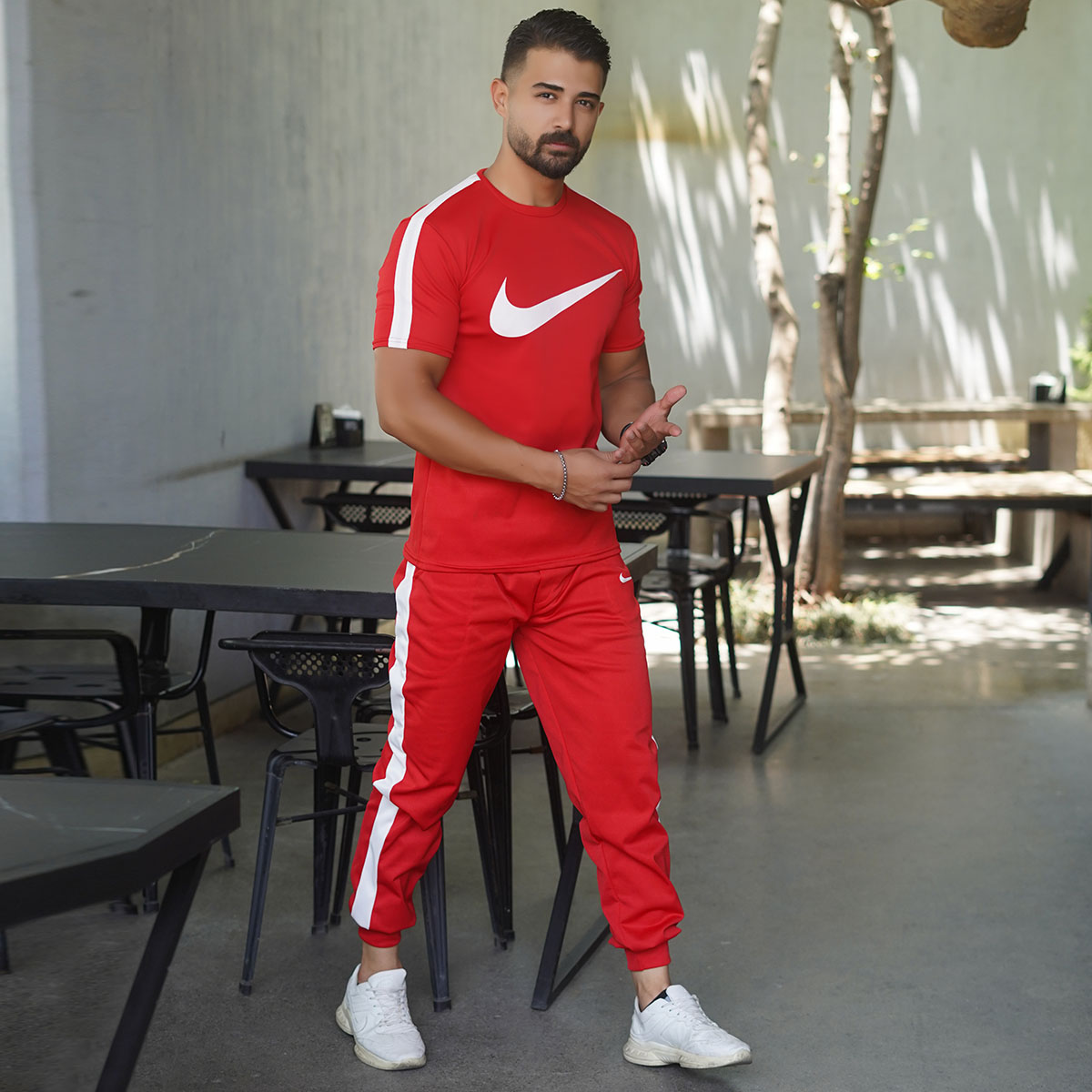 ست تیشرت شلوار قرمز مدل Radman