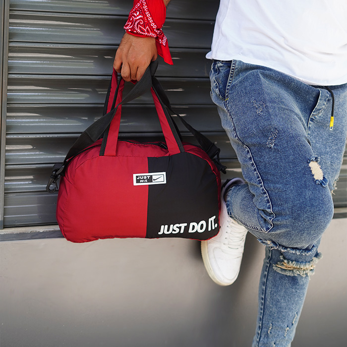 ساک ورزشی just do it قرمز مشکی مدل Karen