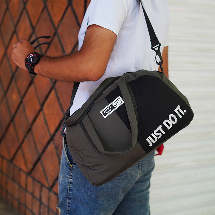 ساک ورزشی just do it سبز مشکی مدل Karen