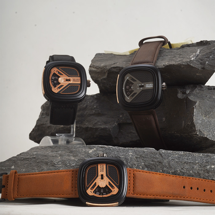 ساعت sevenfriday عسلی طلایی مدل richard