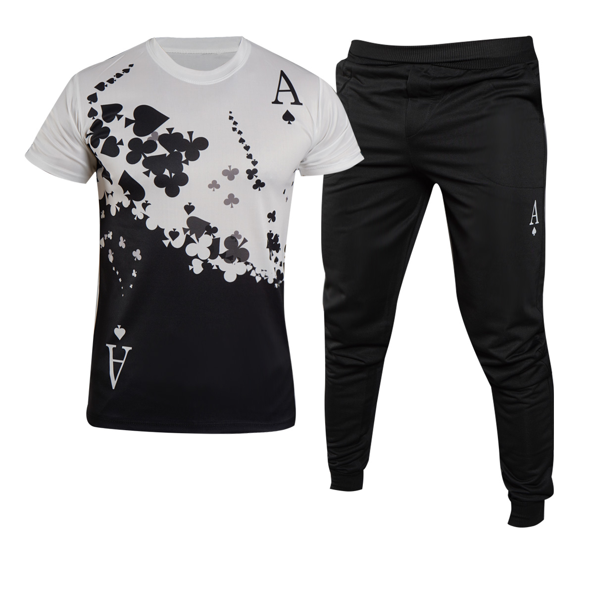 ست تیشرت شلوار مشکی مردانه مدل A-pik