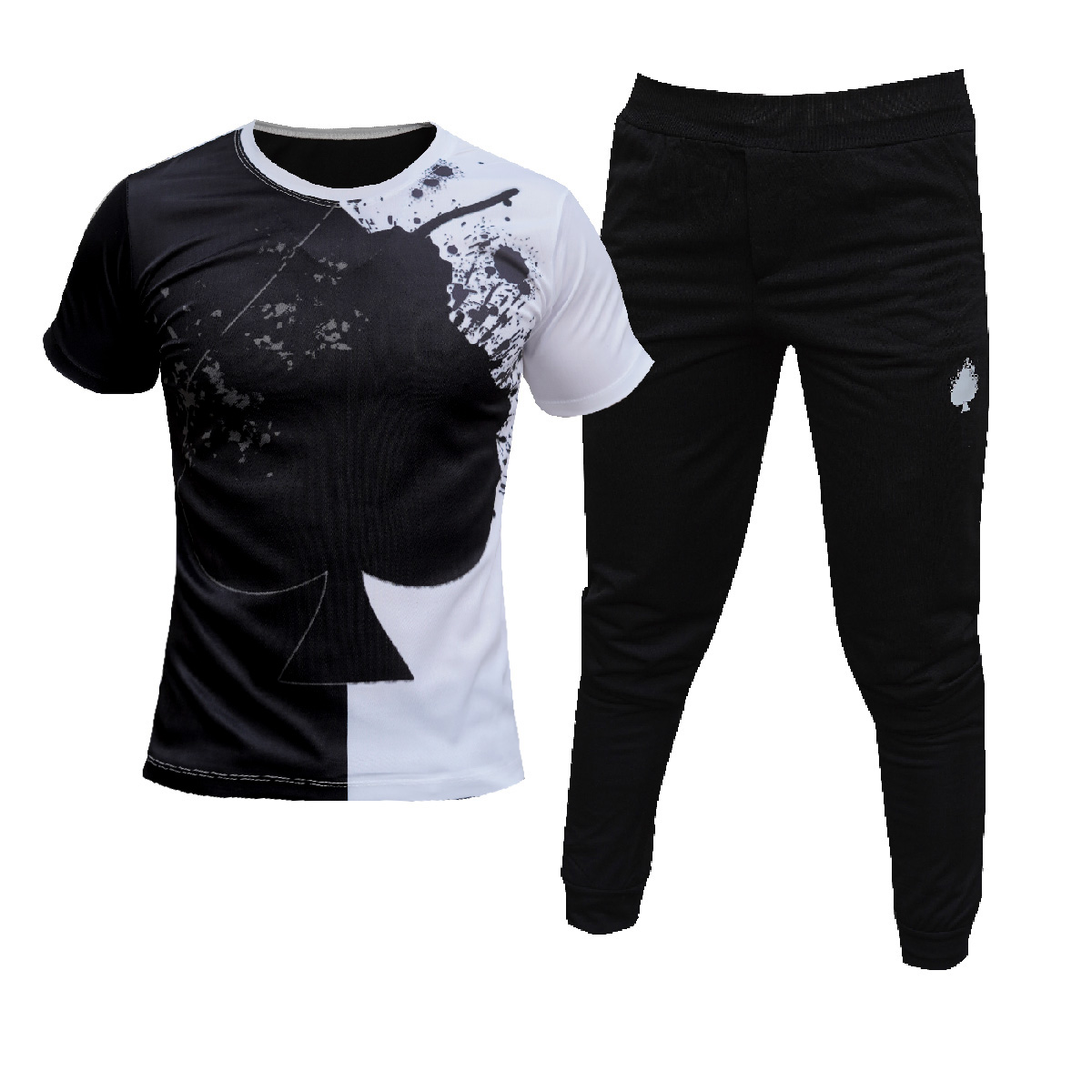 ست تیشرت شلوار مشکی Pik مردانه مدل Araz