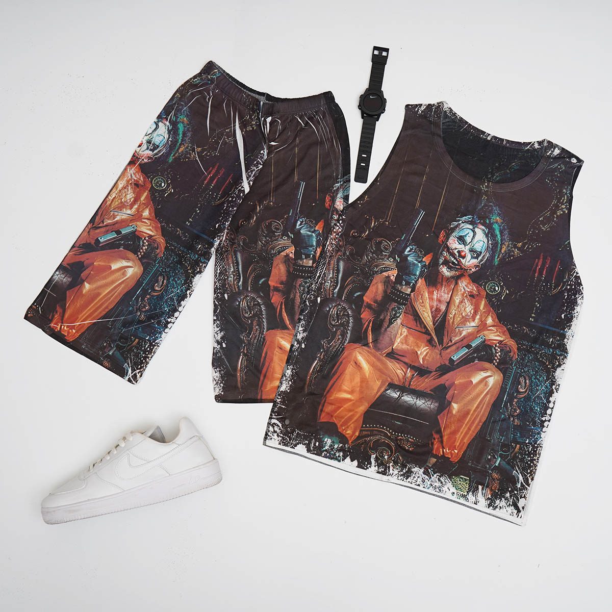 ست رکابی شلوارک مردانه مدل Zombie