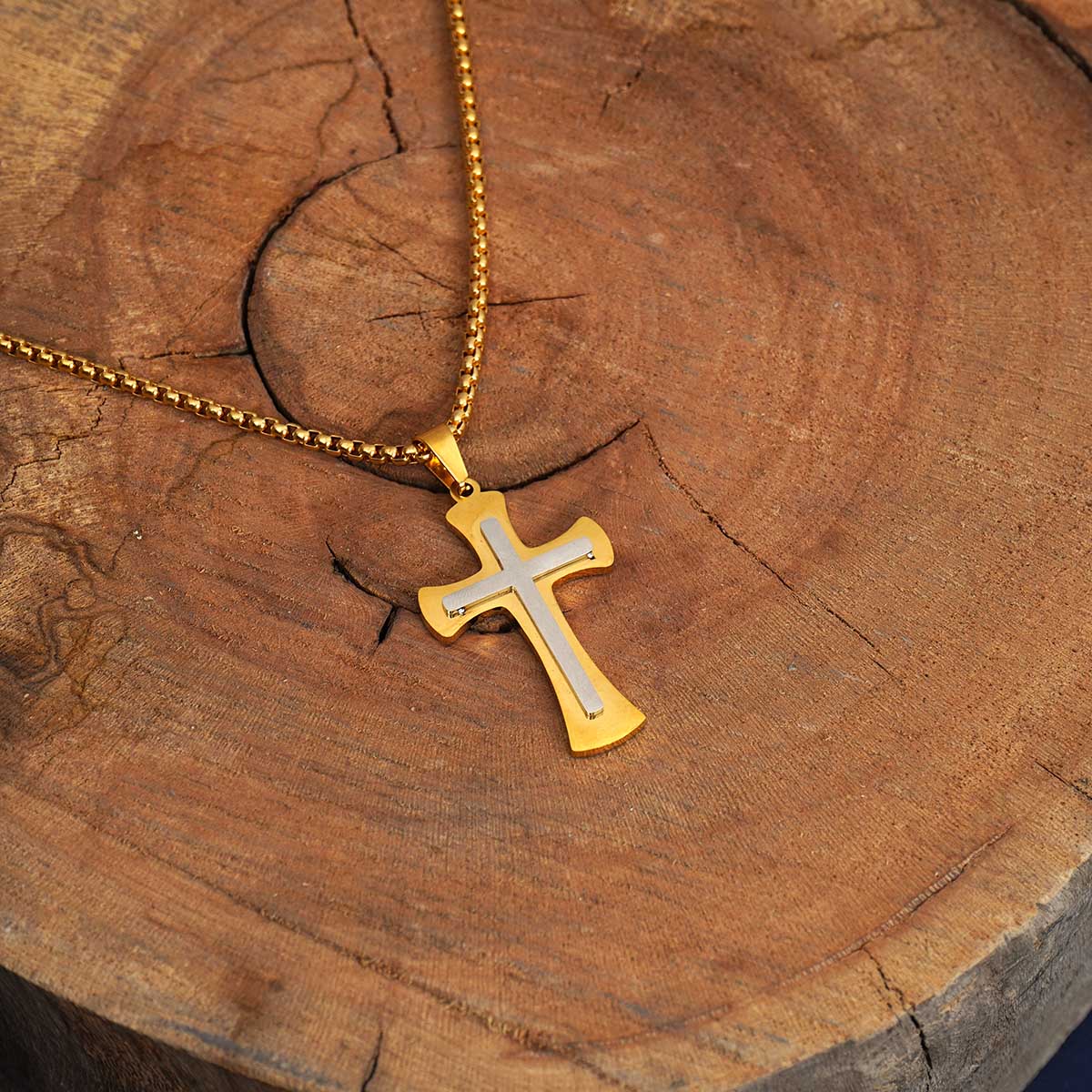 گردنبند طلایی مدل Salib-S