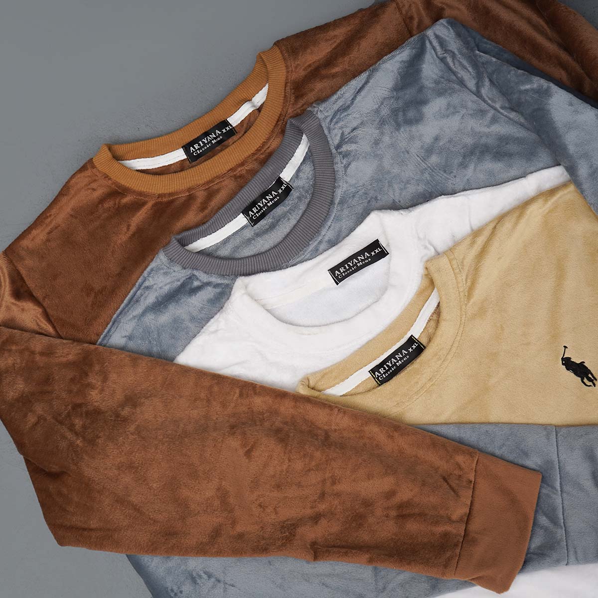 بلوز مردانه مخمل کرم مدل Raden